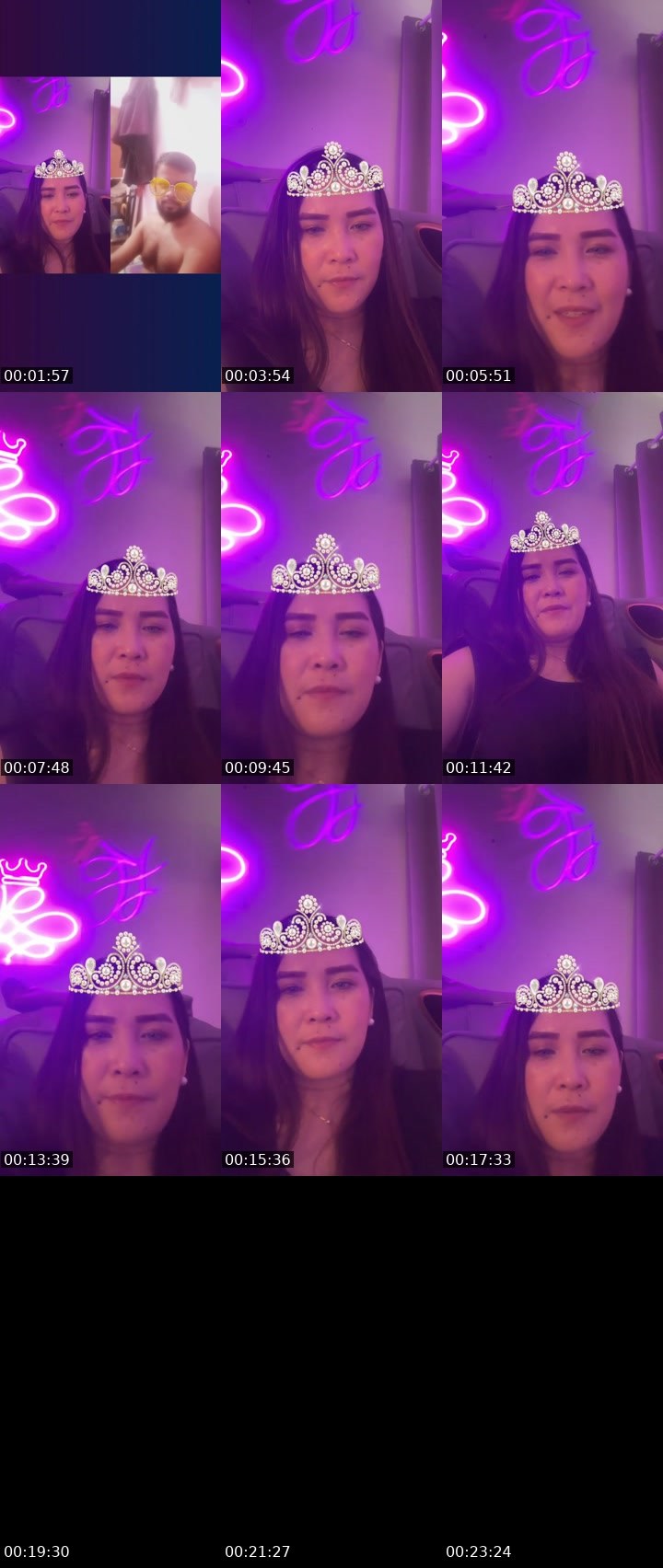 Contact-sheet preview of Sarah Mejia's Liveme recording