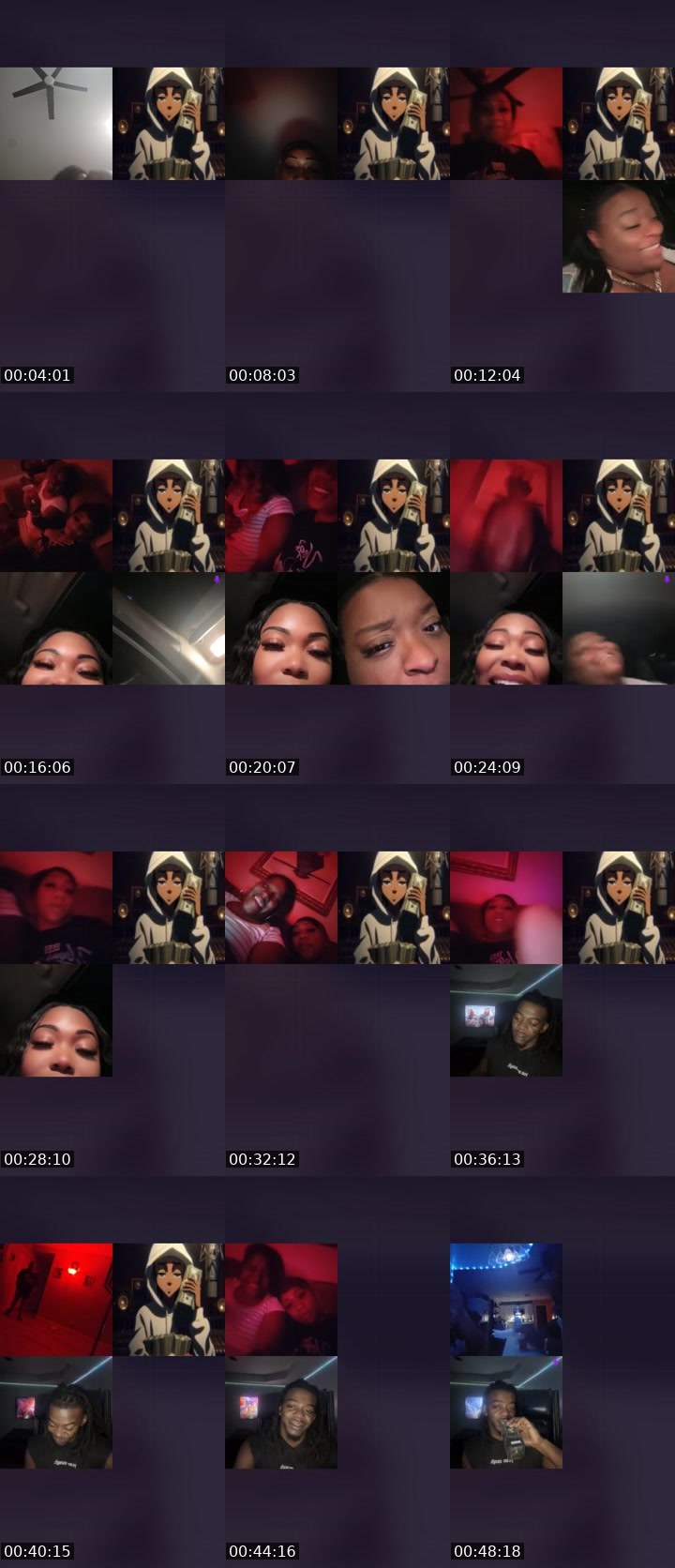 Contact-sheet preview of 🦋Bluffy🦋's Liveme recording