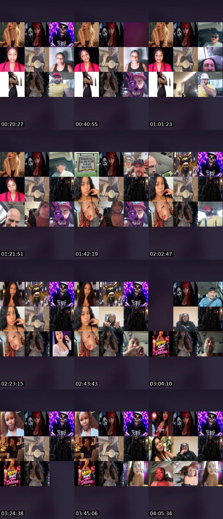 Contact-sheet preview of Eddie Kane 49's Liveme recording