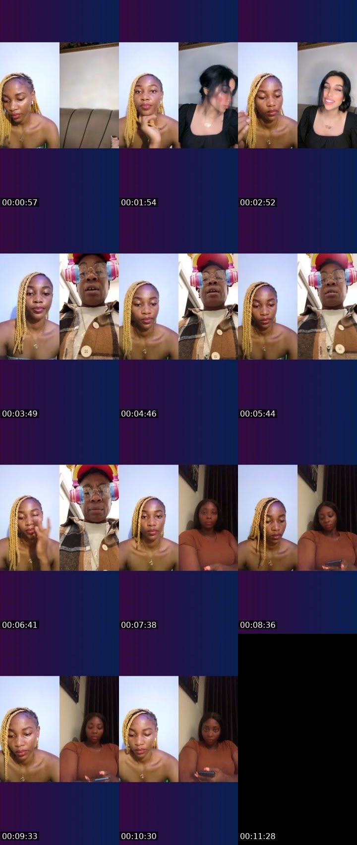 Contact-sheet preview of 𝙴𝚕𝚜𝚊💸's Liveme recording