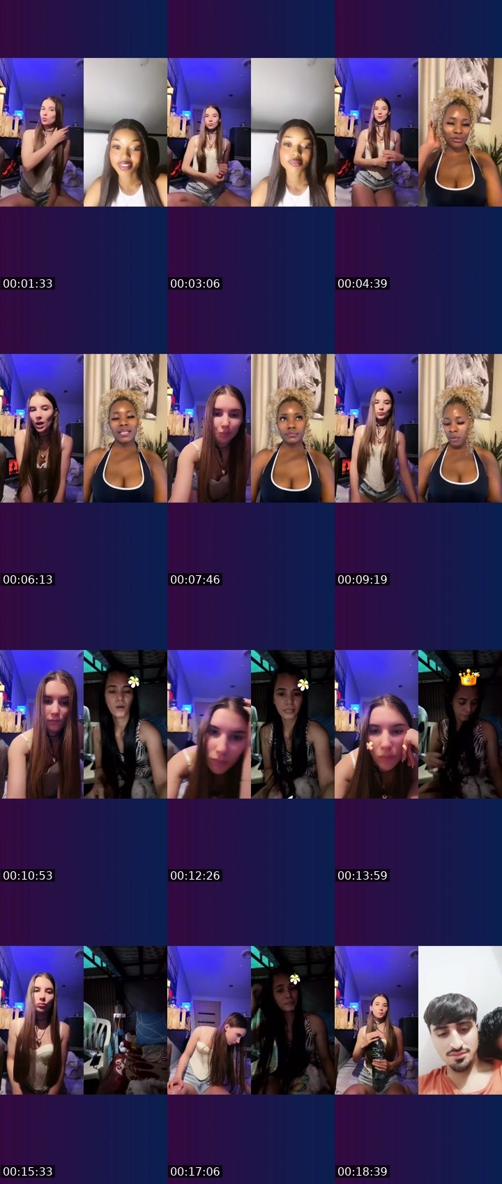 Contact-sheet preview of luna.x 🌙✨'s Liveme recording