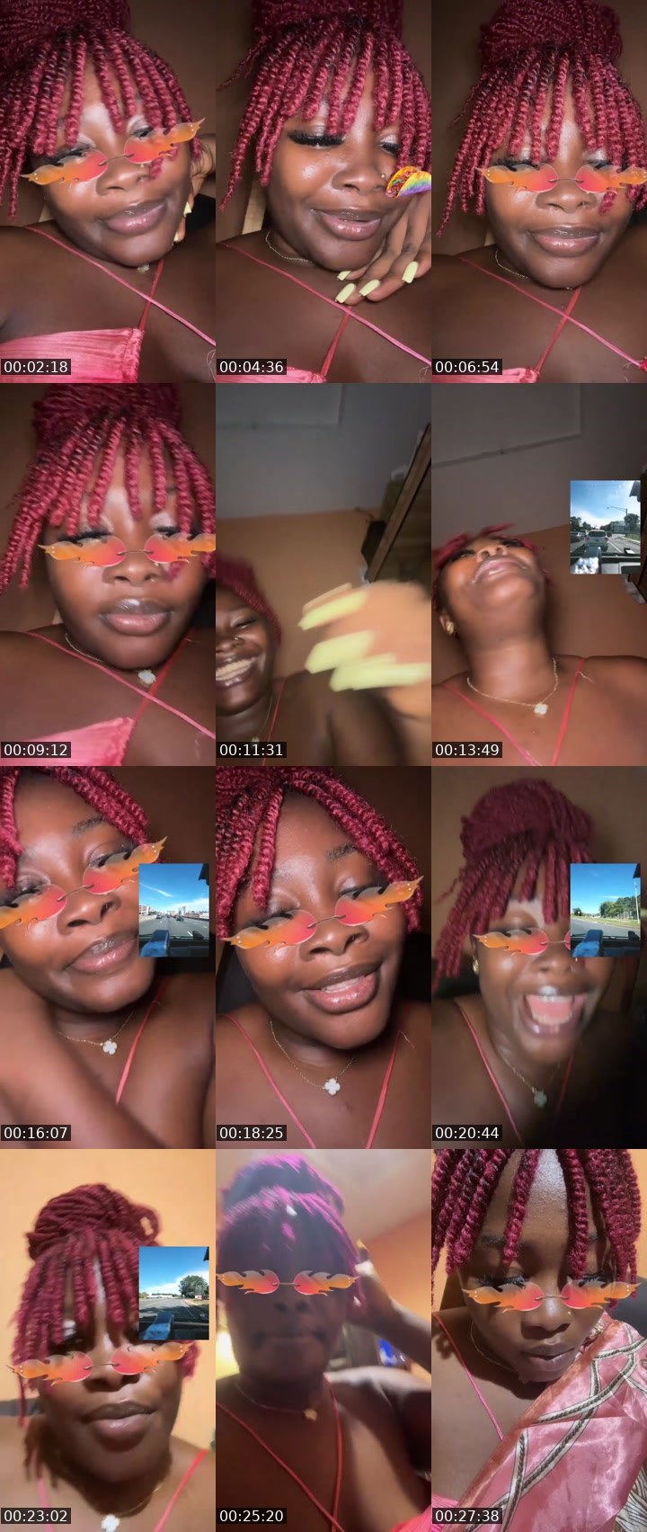 Contact-sheet preview of 🎭7kJENNY 🎶💕's Liveme recording