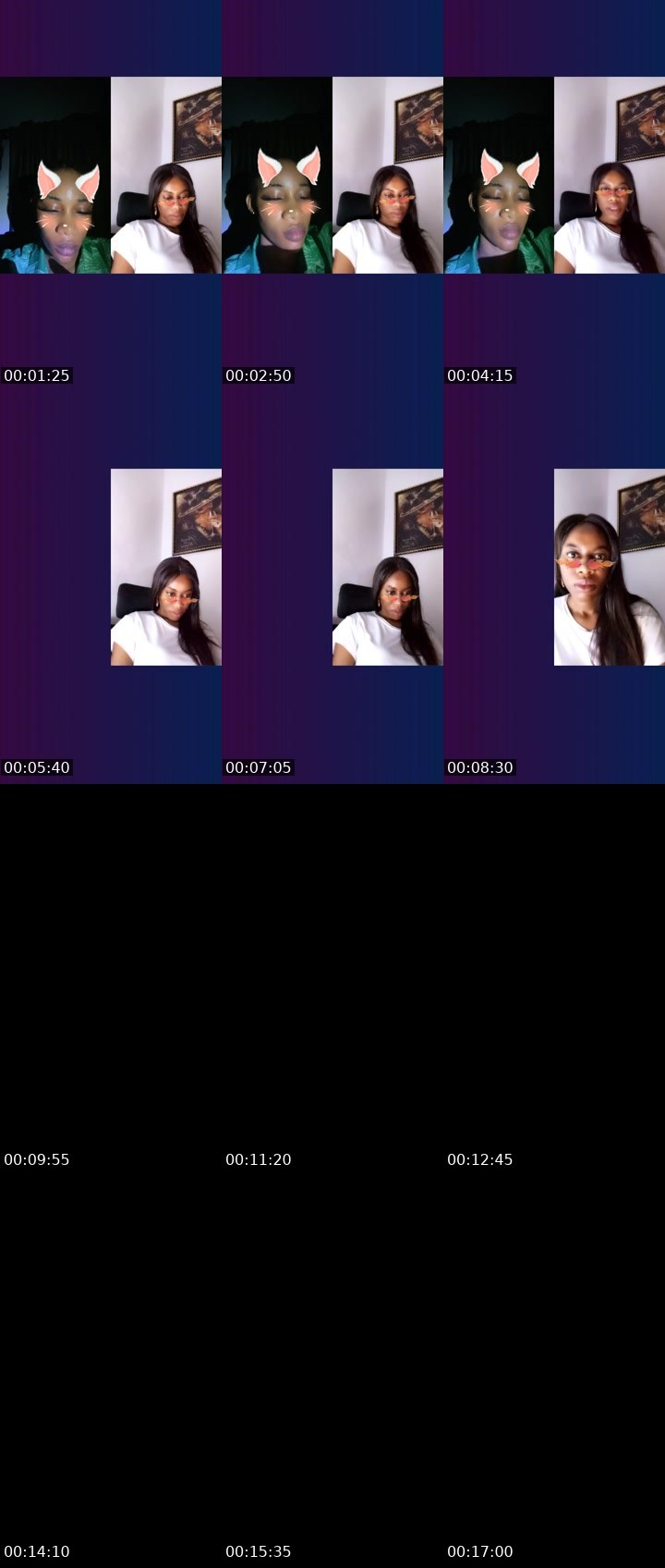 Contact-sheet preview of 3k Eliana 01🦍's Liveme recording