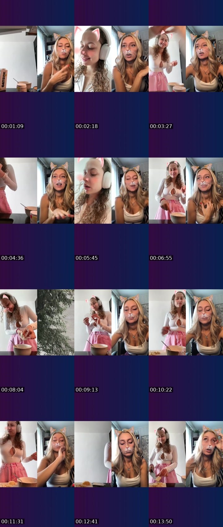 Contact-sheet preview of 𝙆𝙞𝙨𝙨𝙖💘's Liveme recording