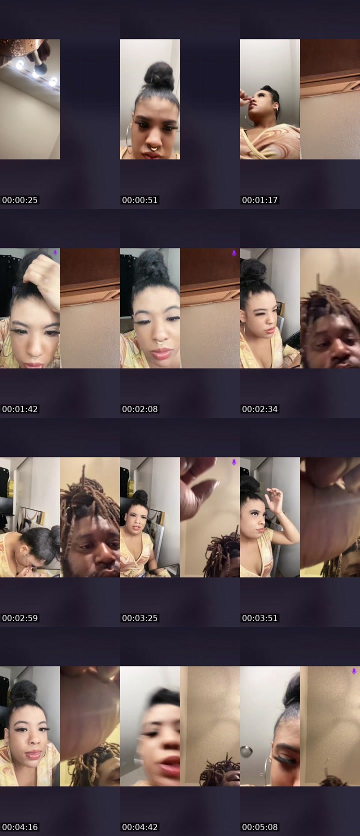 Contact-sheet preview of 🤍 Desi🖤boo_ firecr's Liveme recording