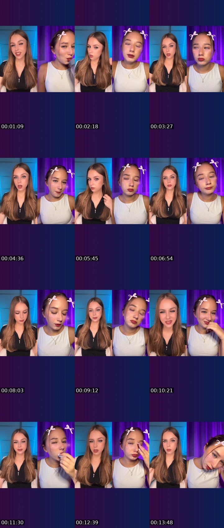 Contact-sheet preview of ✨MARGARITA🪩 ℄'s Liveme recording
