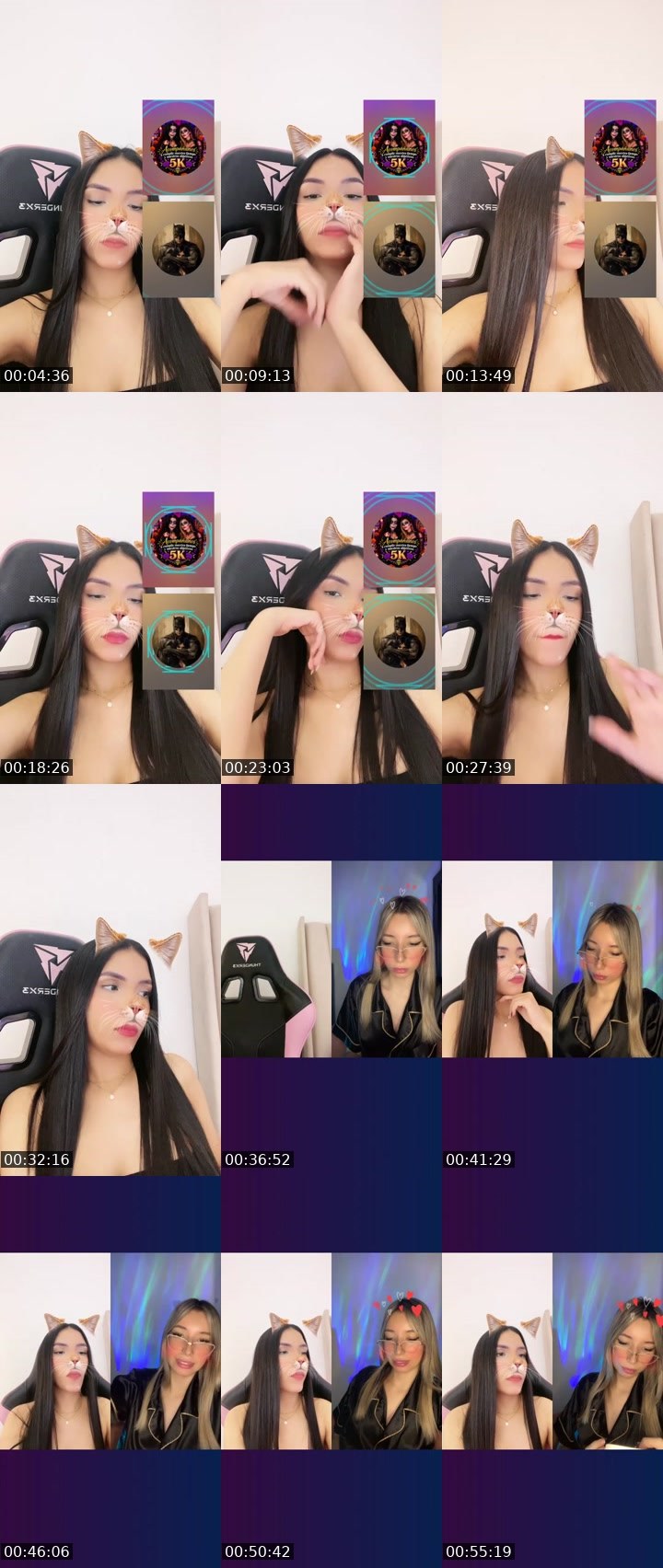 Contact-sheet preview of ✨🌖𝐆É𝐍𝐎𝐕𝐀🩷's Liveme recording