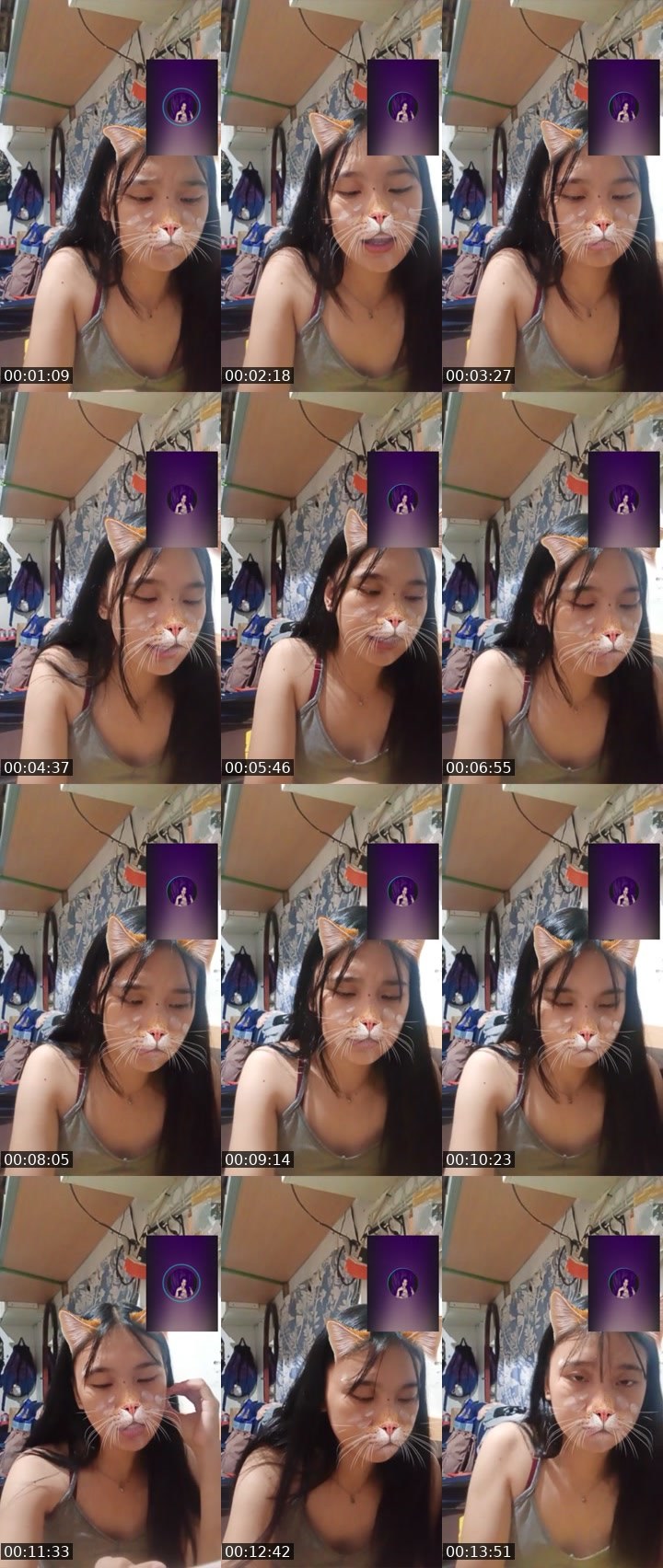 Contact-sheet preview of ㋡👸🏻lei🍓's Liveme recording