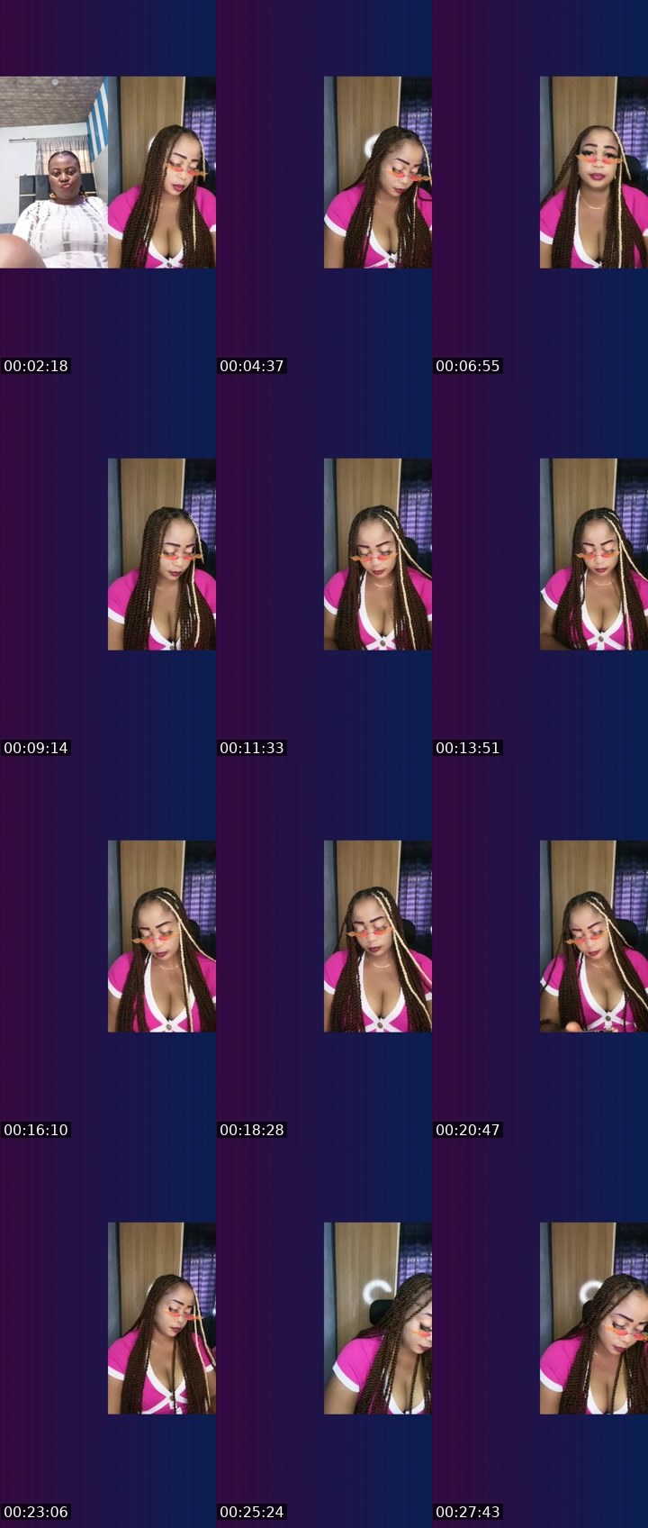 Contact-sheet preview of pretty Ruthie's Liveme recording