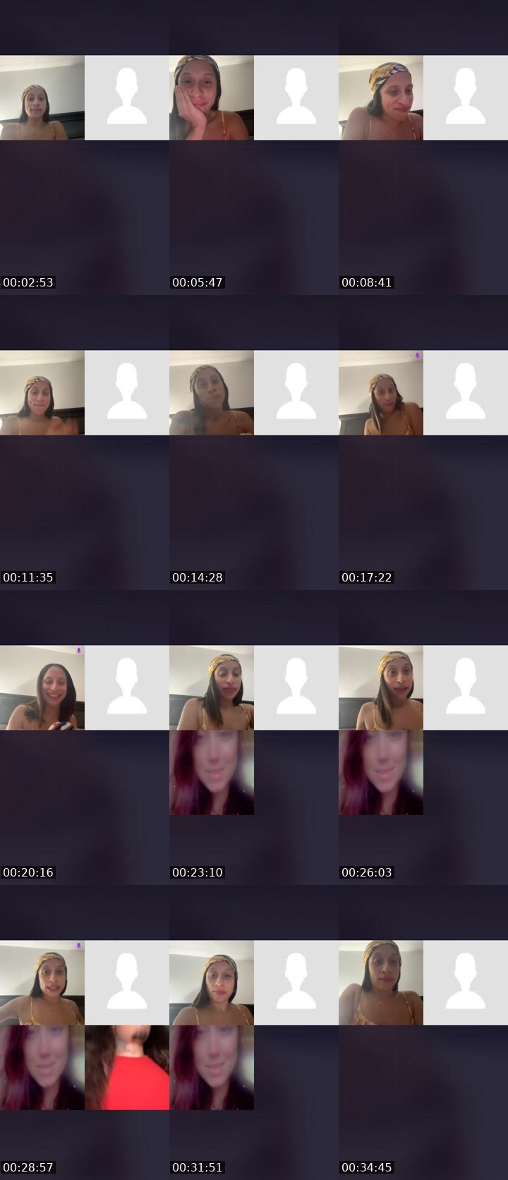 Contact-sheet preview of JulieboO30's Liveme recording
