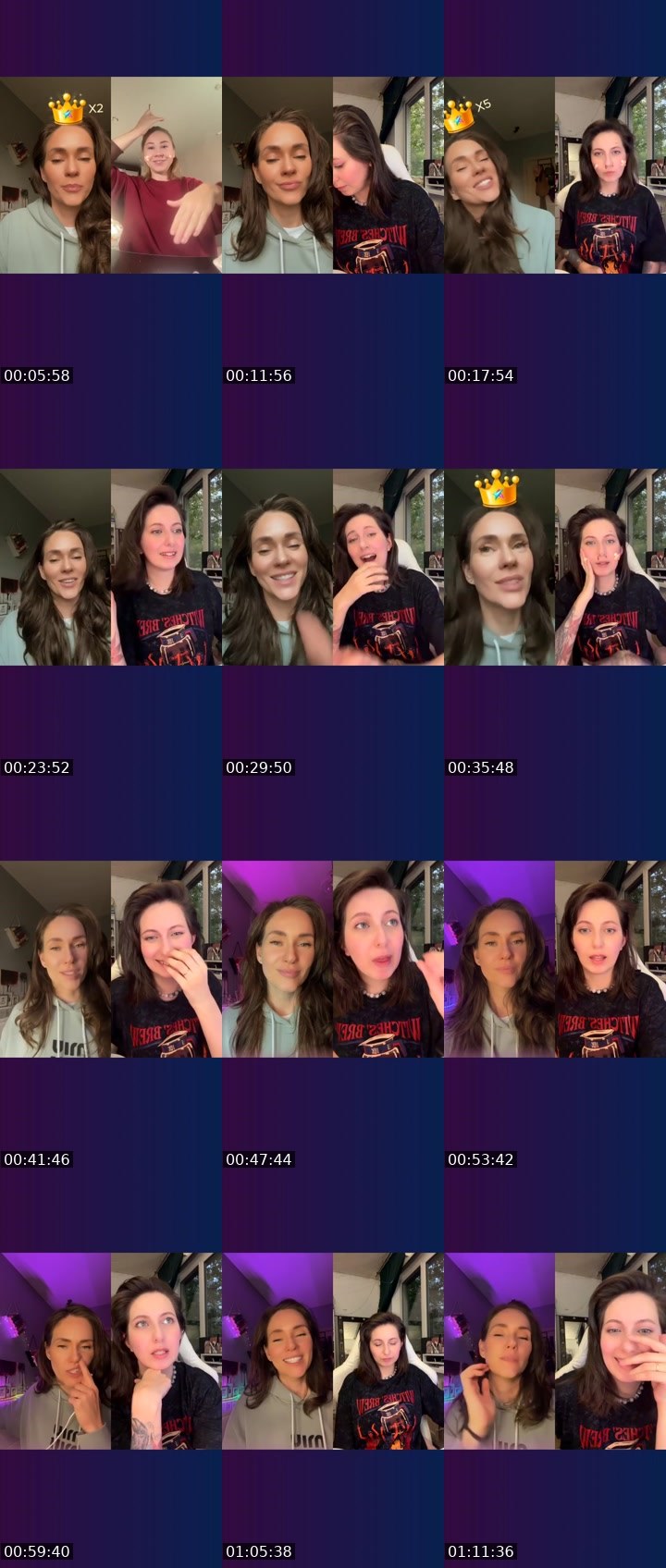 Contact-sheet preview of Nastya🦊FOX's Liveme recording