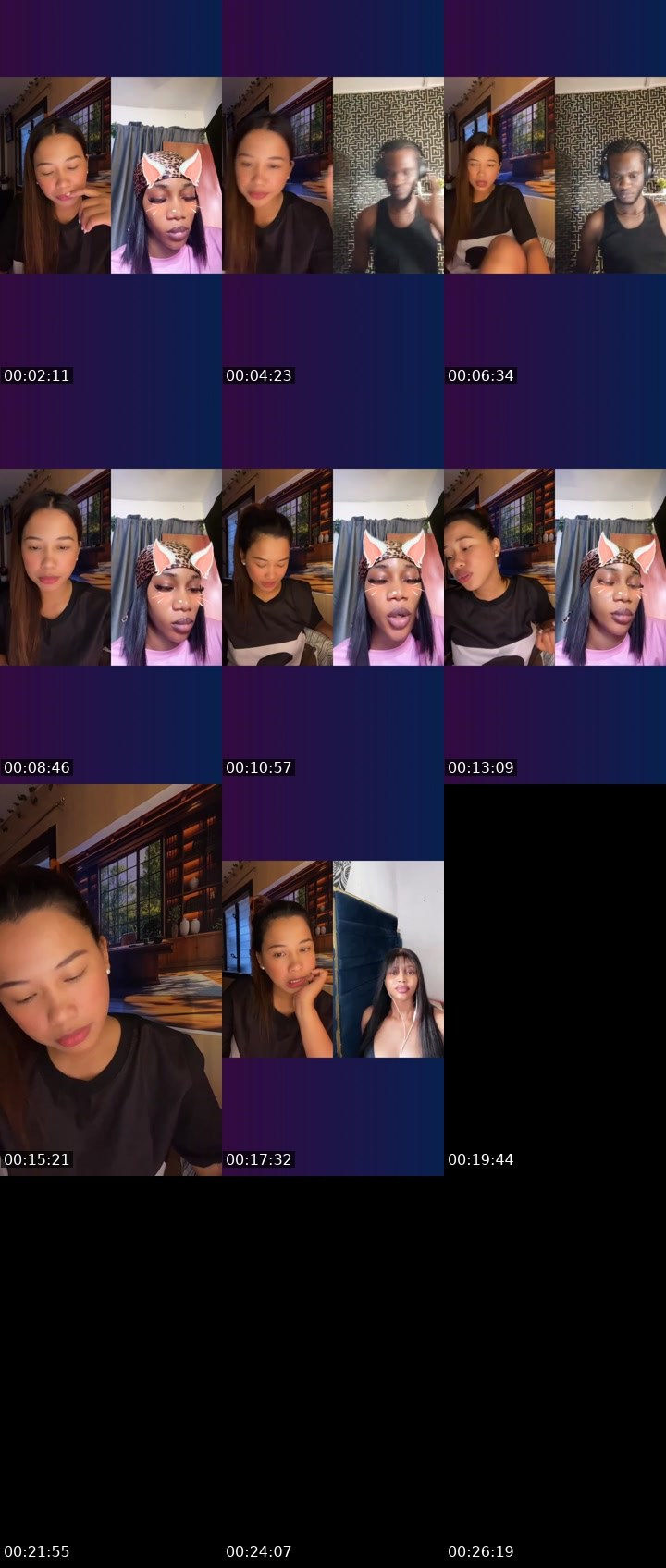 Contact-sheet preview of ☝️💙🐺 𝓛𝓮𝔃𝔃's Liveme recording