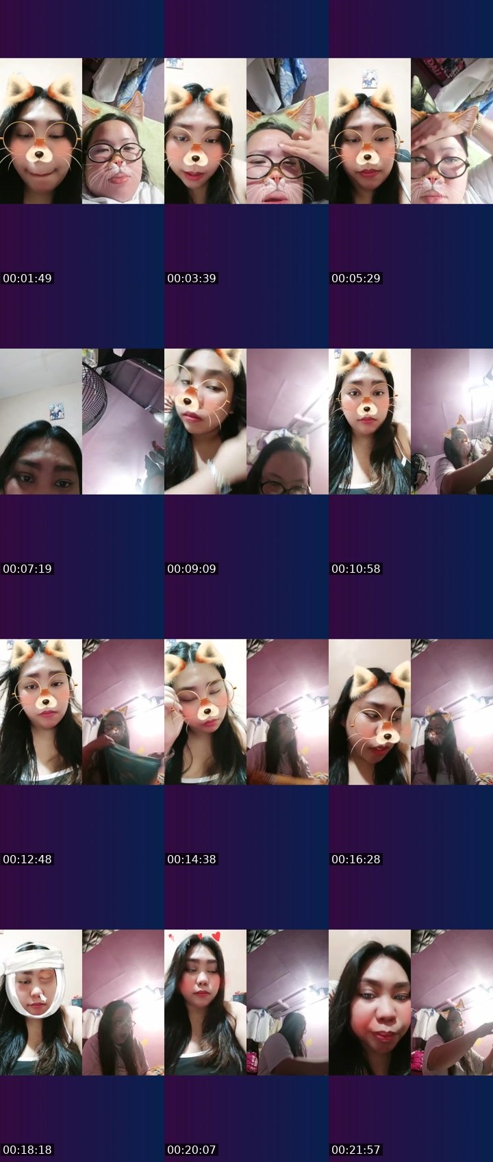 Contact-sheet preview of 🍑Obryee's Liveme recording