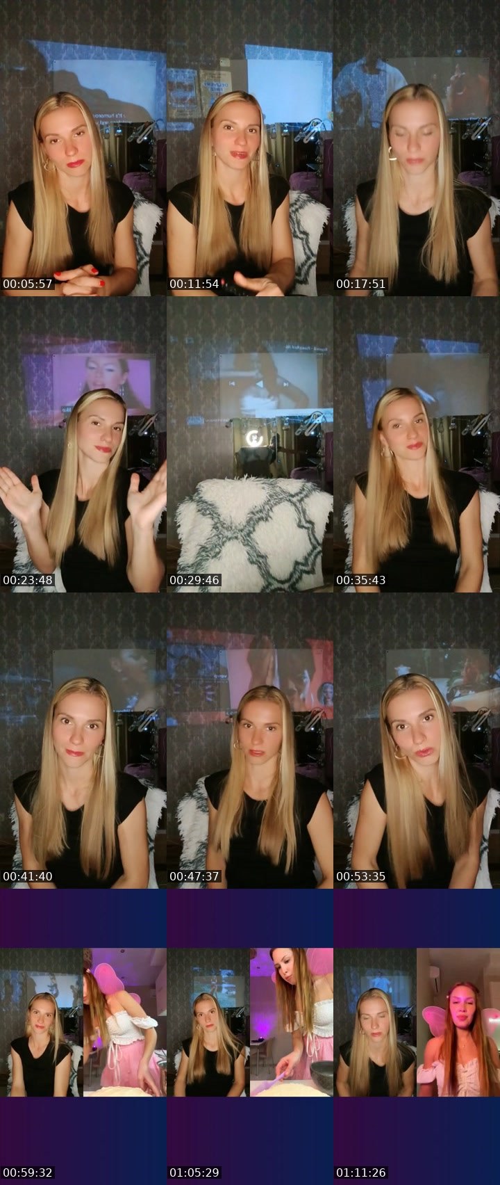 Contact-sheet preview of 🎀 Senorita 🎀's Liveme recording