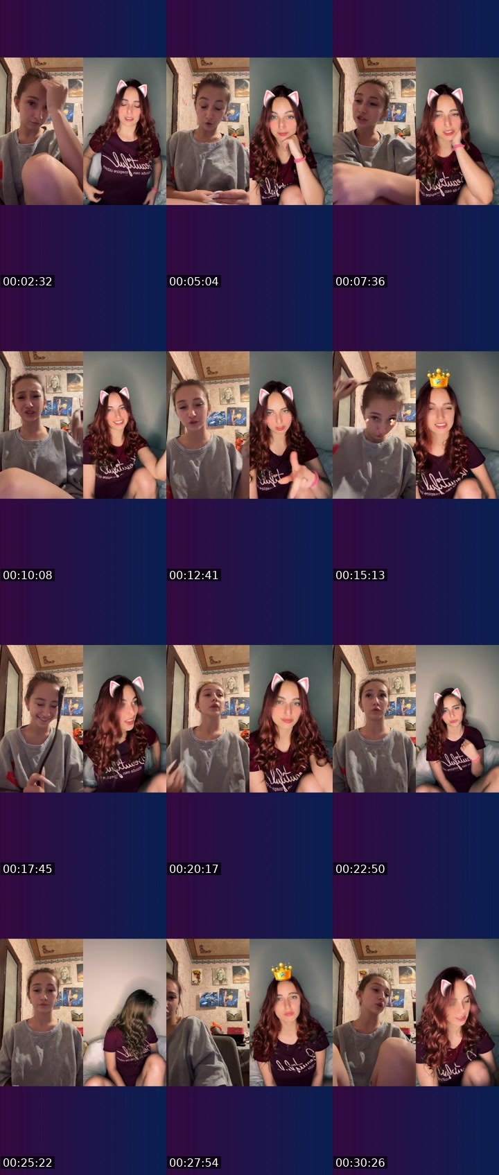 Contact-sheet preview of Conera_baby🐾's Liveme recording