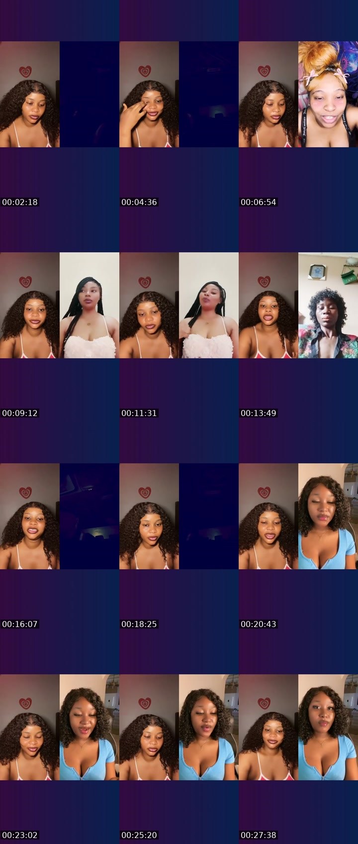 Contact-sheet preview of 🏦SwtBella🥰😋🔼☻︎'s Liveme recording