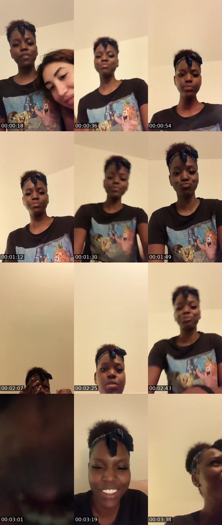 Contact-sheet preview of Santana Thomas's Liveme recording