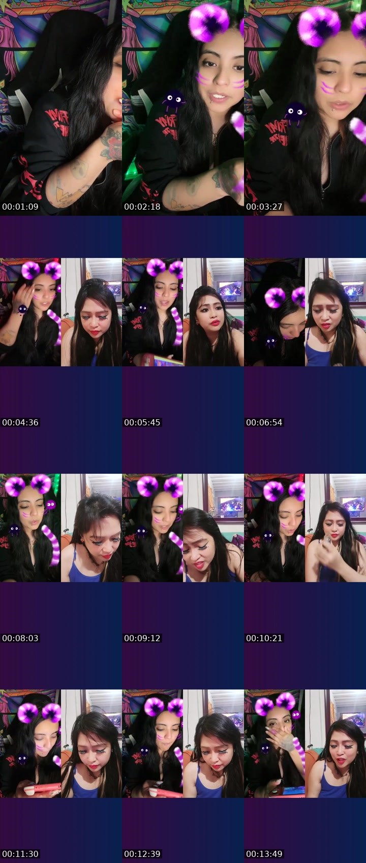 Contact-sheet preview of 🥨P4nda20⭕️ulala🖤🌈's Liveme recording