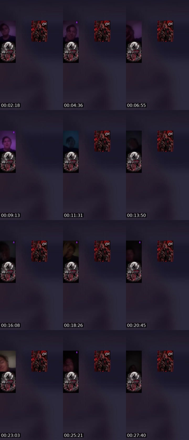 Contact-sheet preview of ShadowReaper Luna 🩷's Liveme recording