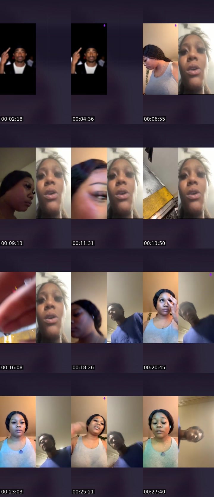 Contact-sheet preview of Indiee💕's Liveme recording