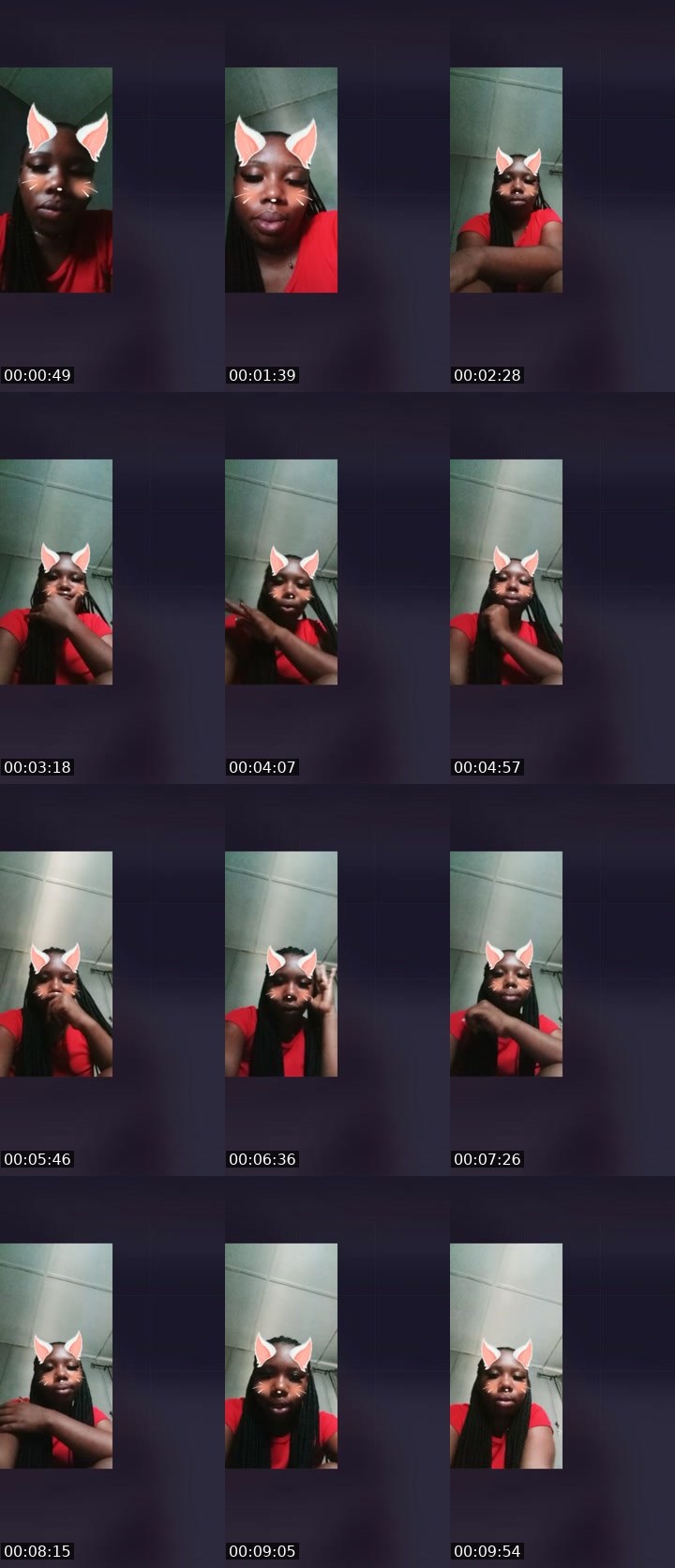 Contact-sheet preview of Becky Fun's Liveme recording