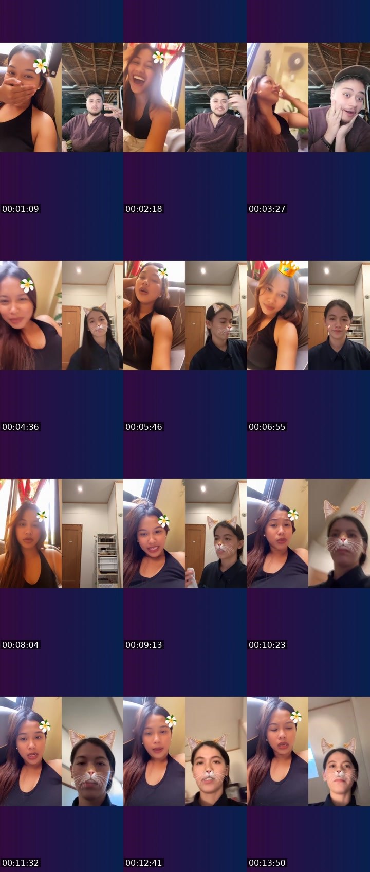 Contact-sheet preview of ☝️💙🐺 𝓛𝓮𝔃𝔃's Liveme recording