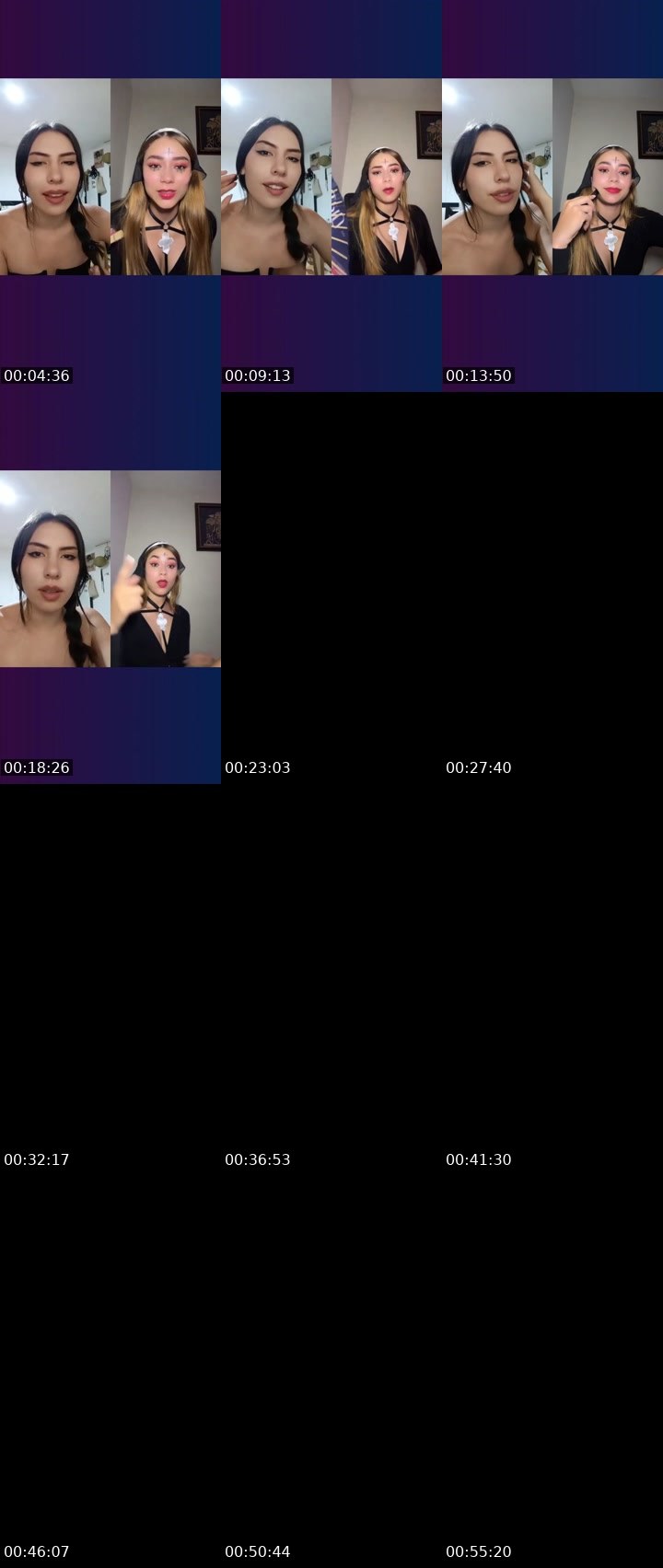 Contact-sheet preview of 🦋💫 Mila_22's Liveme recording