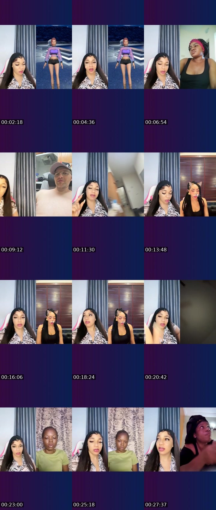 Contact-sheet preview of 🏦Pinky🖤⏏️☻︎'s Liveme recording