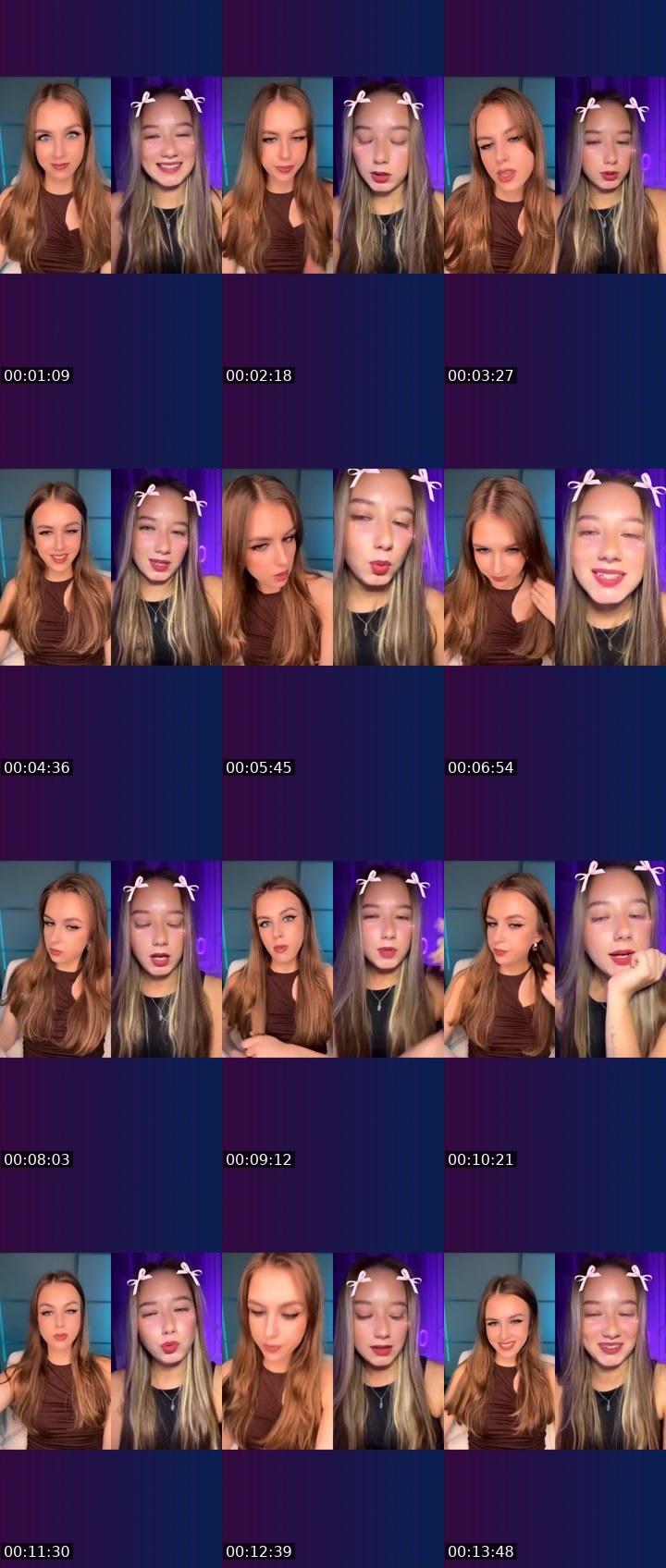 Contact-sheet preview of ✨MARGARITA🪩 ℄'s Liveme recording