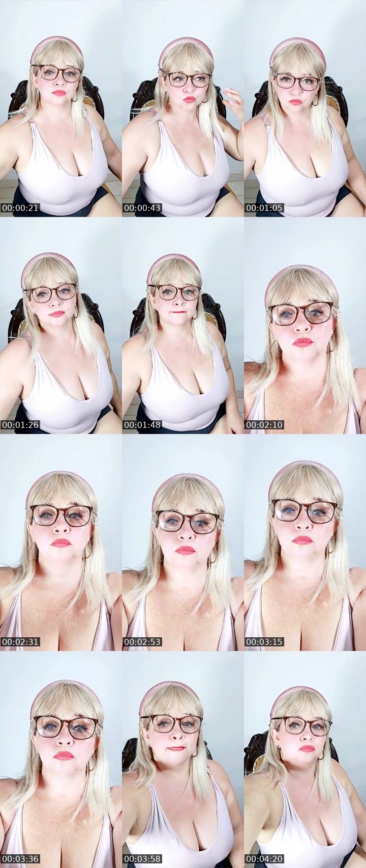 Contact-sheet preview of María Rangel's Liveme recording