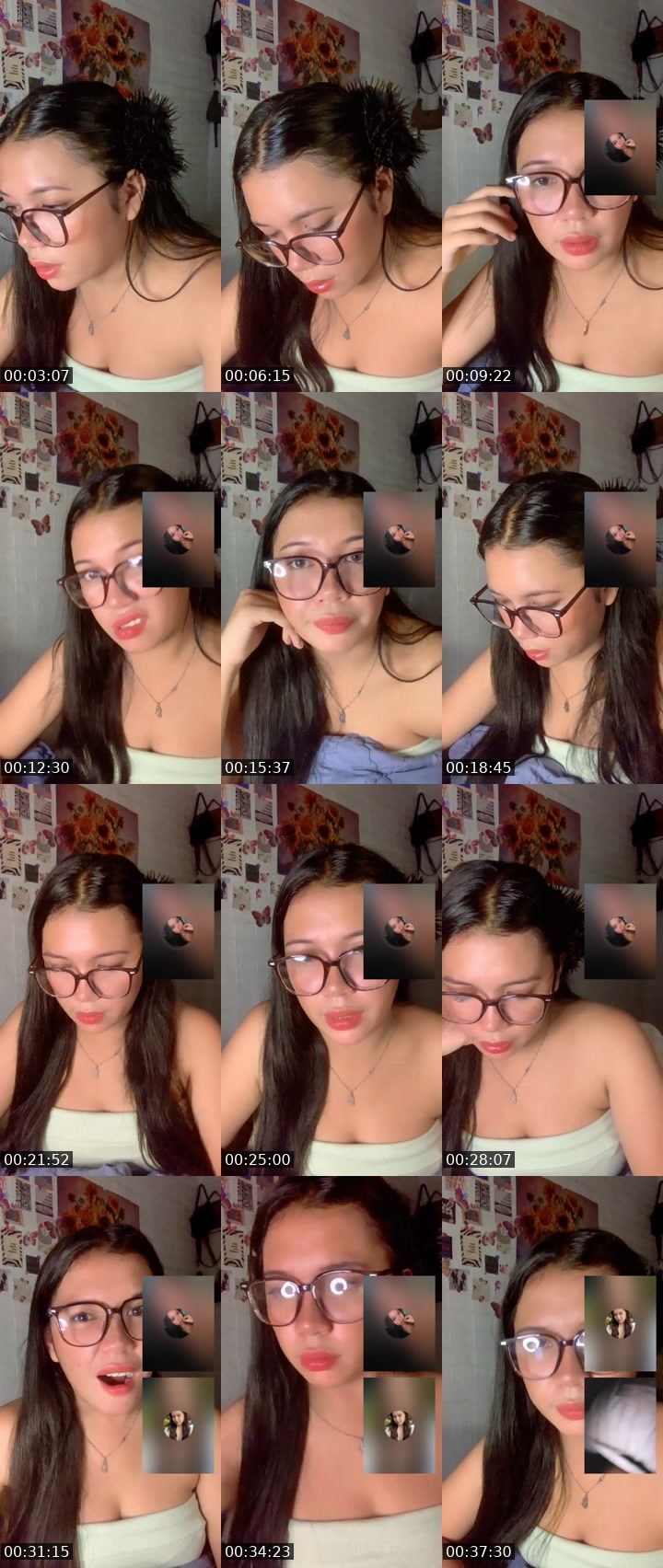 Contact-sheet preview of 👸 𝔃𝓪𝔂𝓮 🦄𐙚🍃's Liveme recording