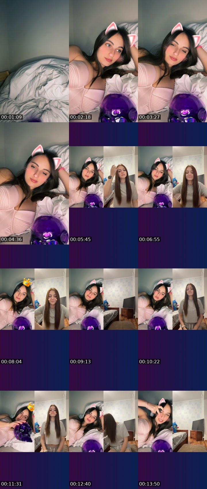 Contact-sheet preview of 💯𝒞𝓊𝓉ℯ℄𝒜𝓁ℯ𝓍🦋's Liveme recording