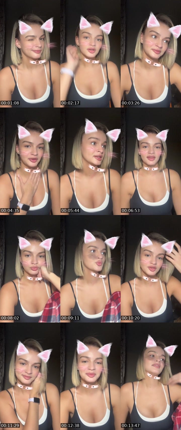 Contact-sheet preview of Ulyana🐰🩷's Liveme recording