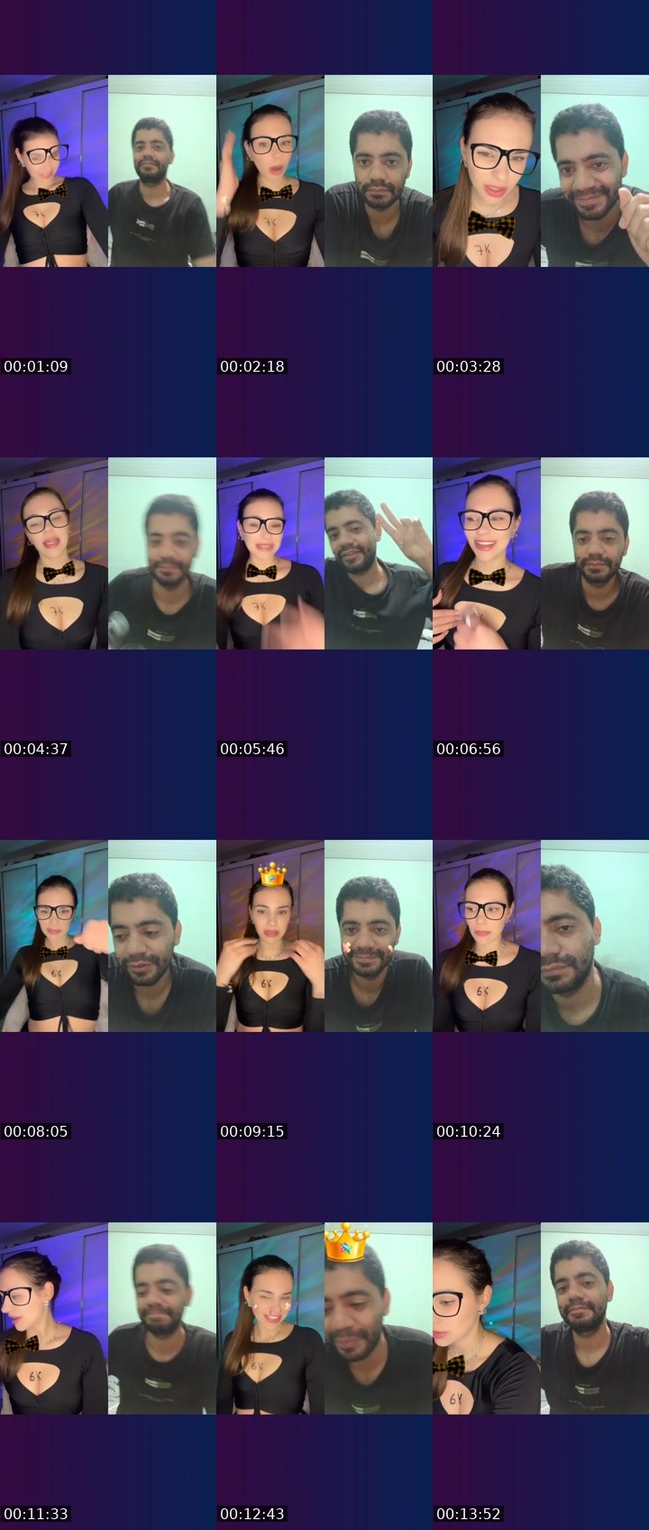 Contact-sheet preview of 𓏲ּ𝄢Hellen Shhh🤫's Liveme recording