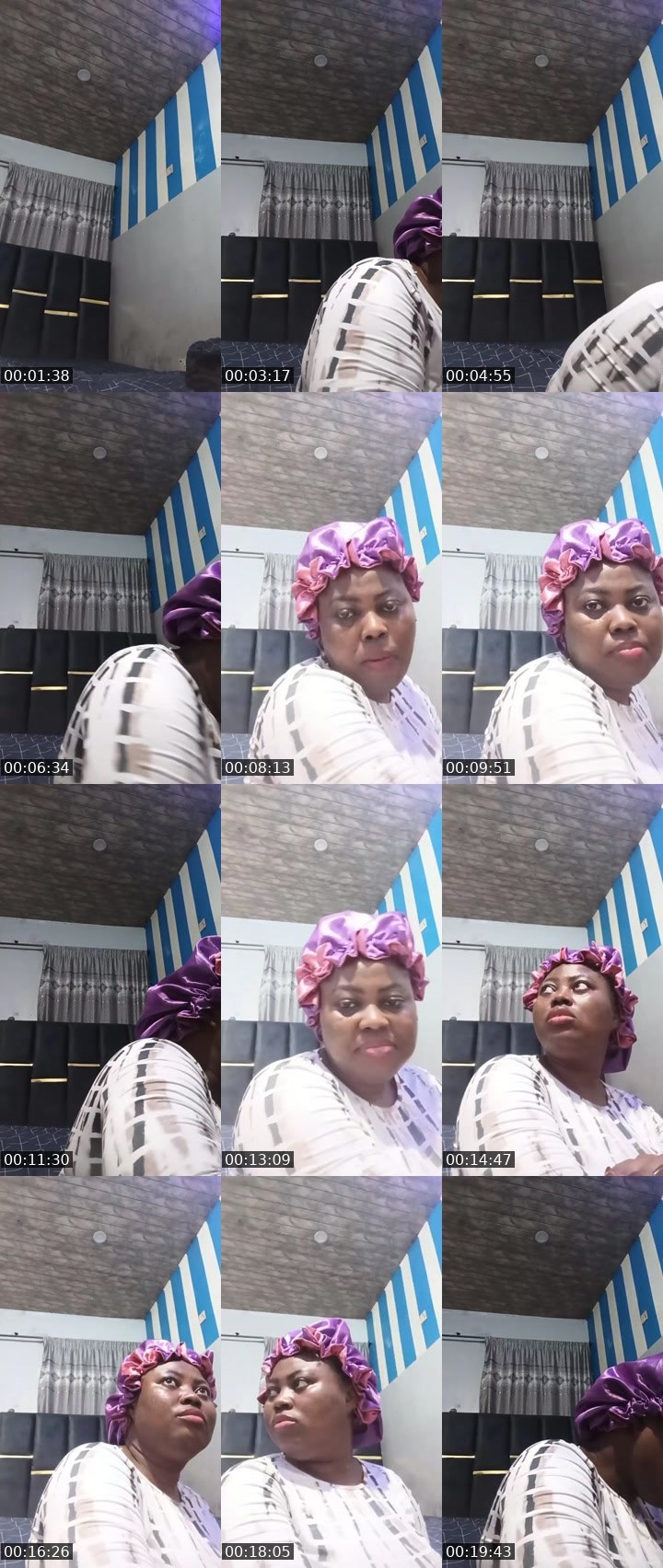 Contact-sheet preview of pretty Ruthie's Liveme recording