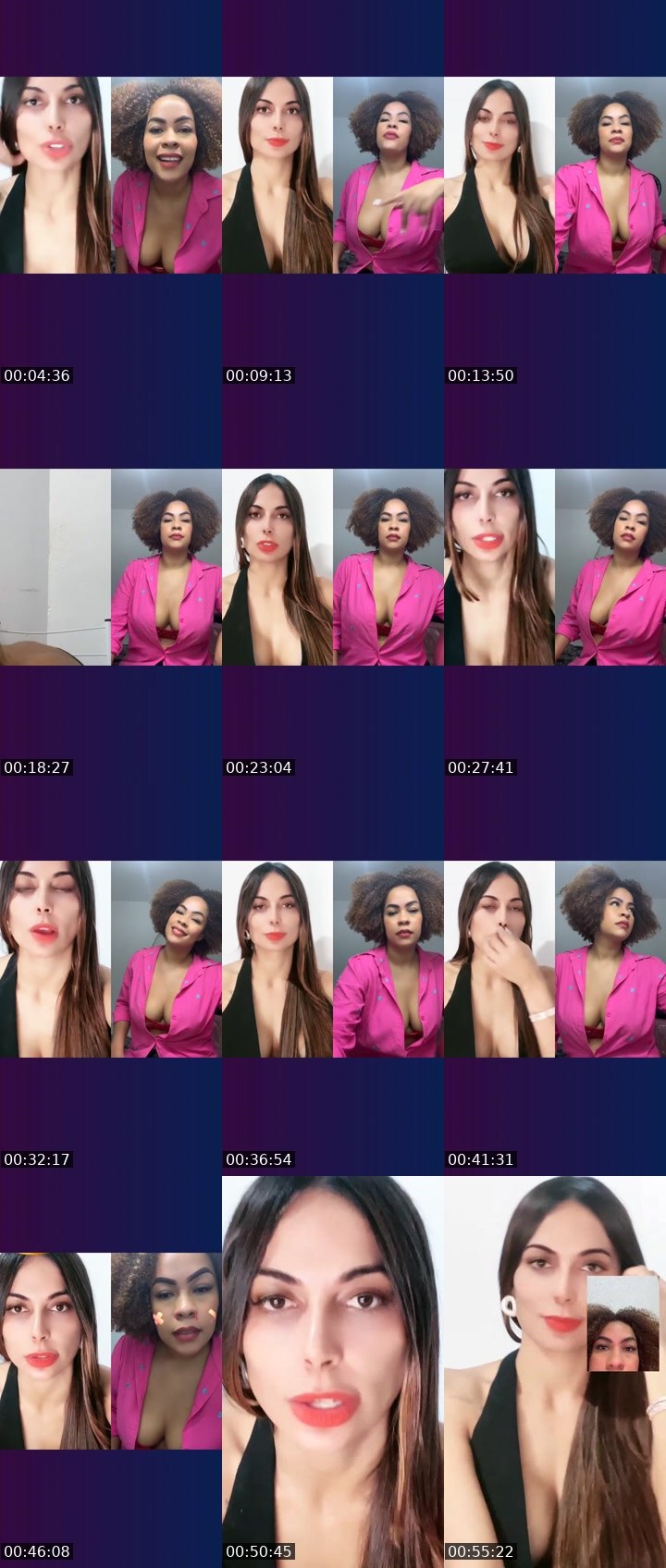 Contact-sheet preview of Maeva 🥂's Liveme recording