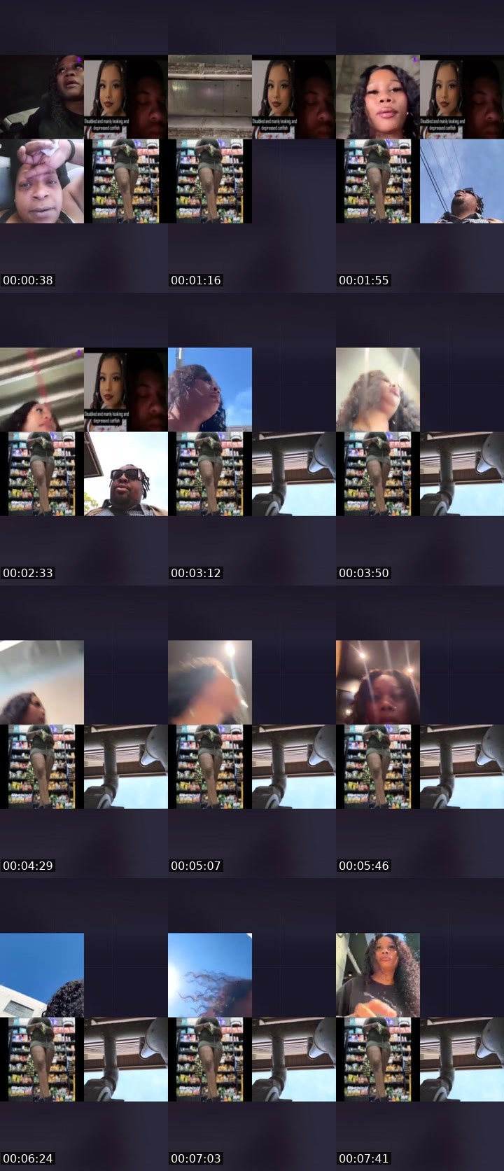 Contact-sheet preview of Indiee💕's Liveme recording