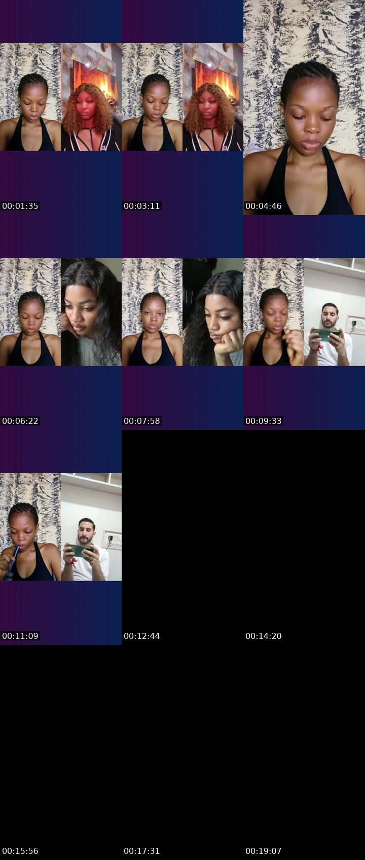Contact-sheet preview of 💧 ℄THAISÈ 🕊's Liveme recording