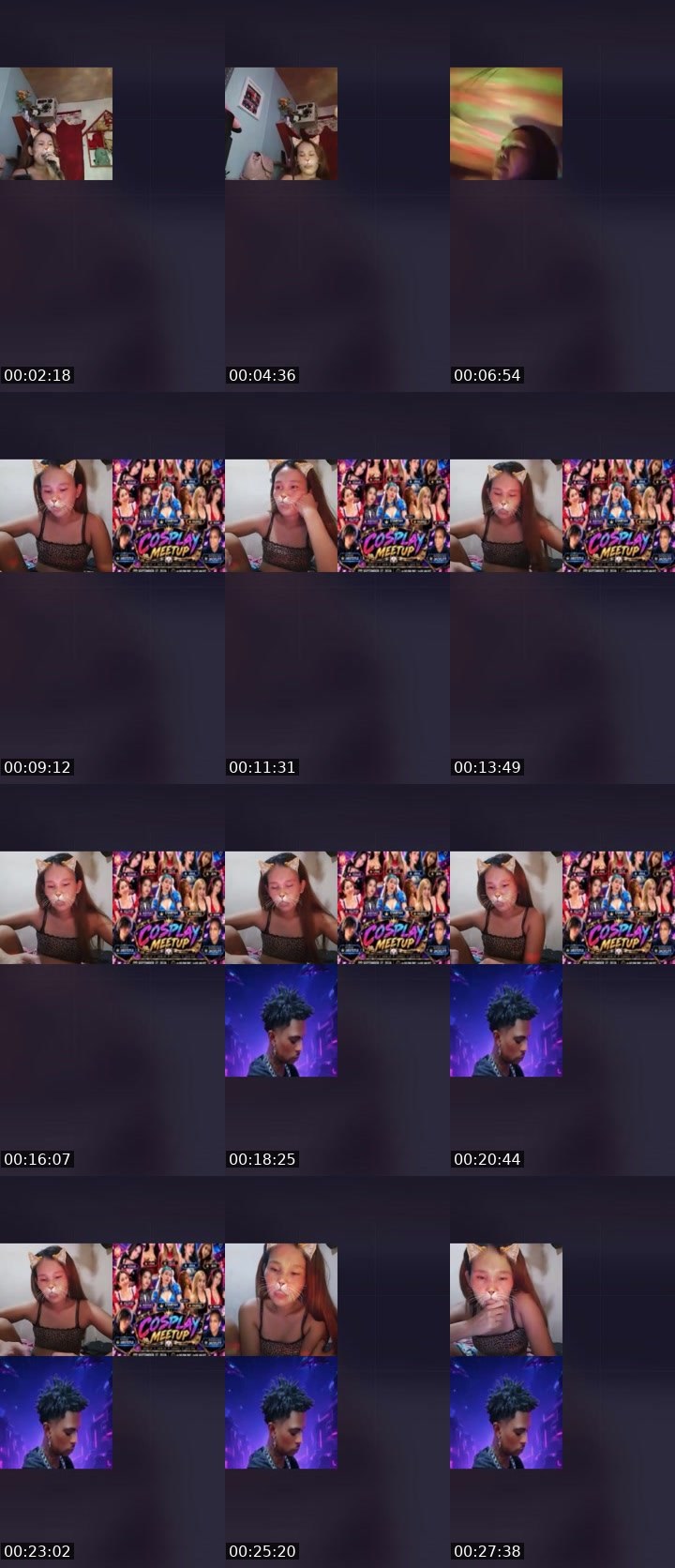Contact-sheet preview of st🌟r fish🪸🐠's Liveme recording