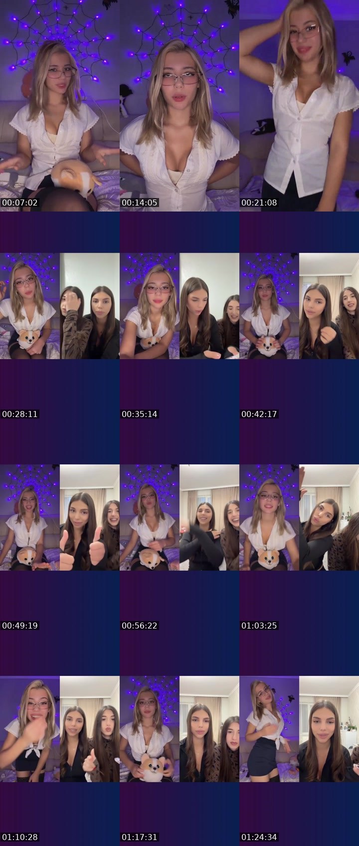 Contact-sheet preview of Elvii's Liveme recording