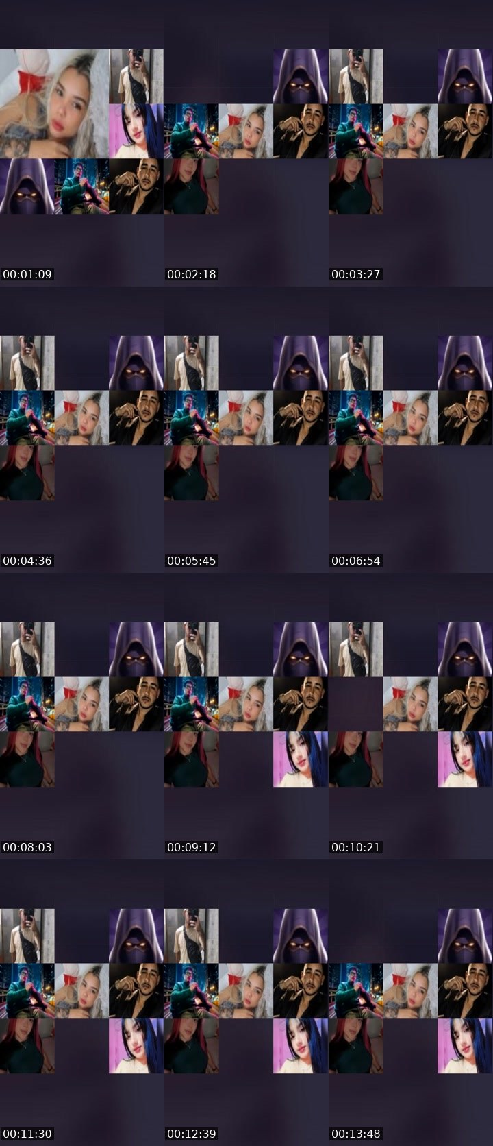 Contact-sheet preview of 👑⃤Queenlinda💎's Liveme recording