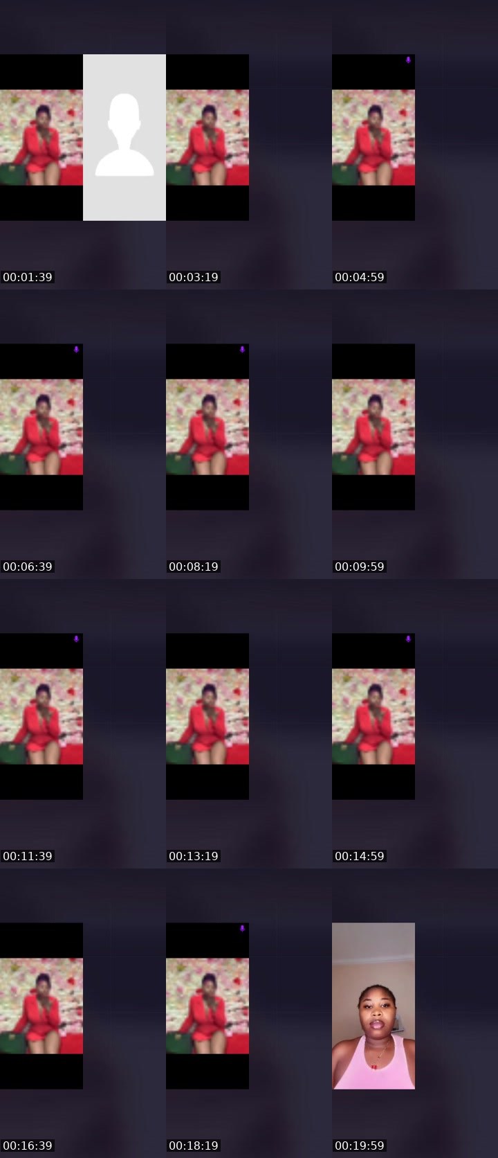 Contact-sheet preview of 4.5k🏦baby Sandra 🍫's Liveme recording