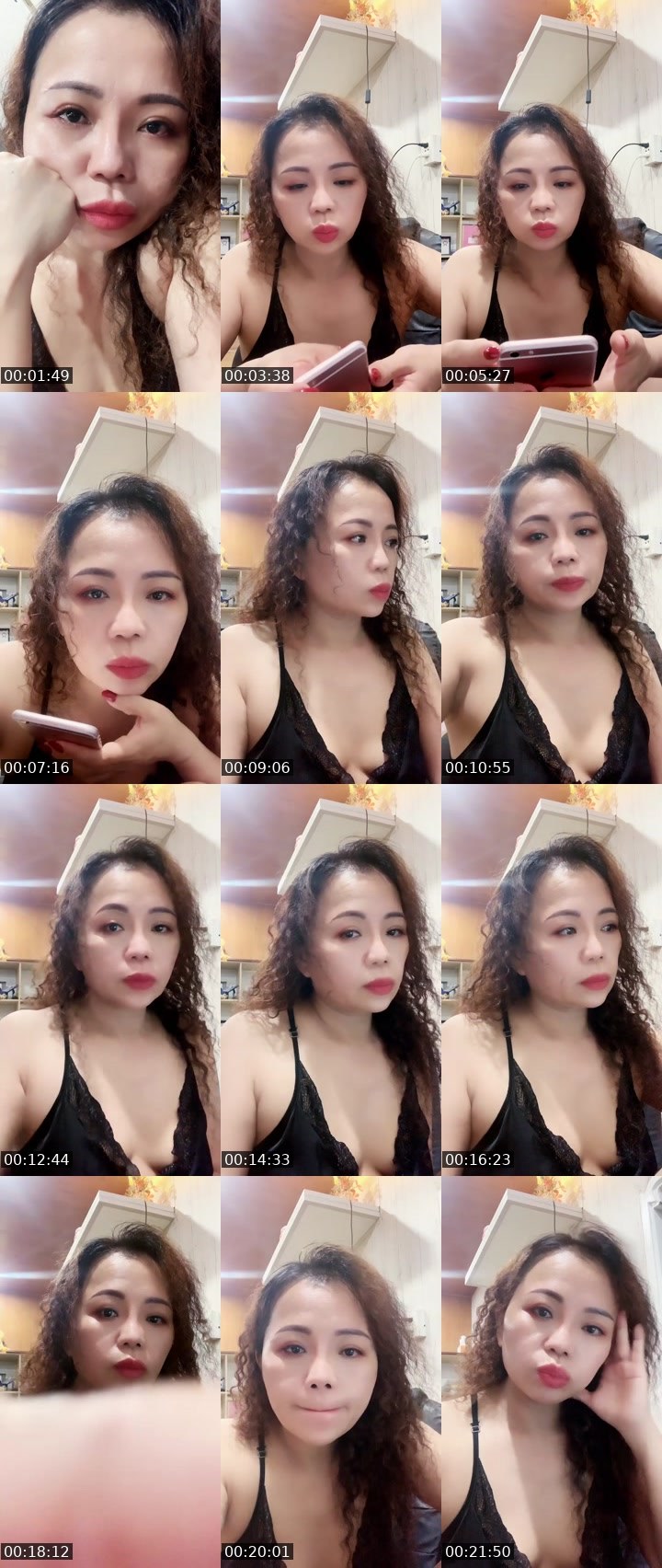 Contact-sheet preview of Kimkim👀's Liveme recording