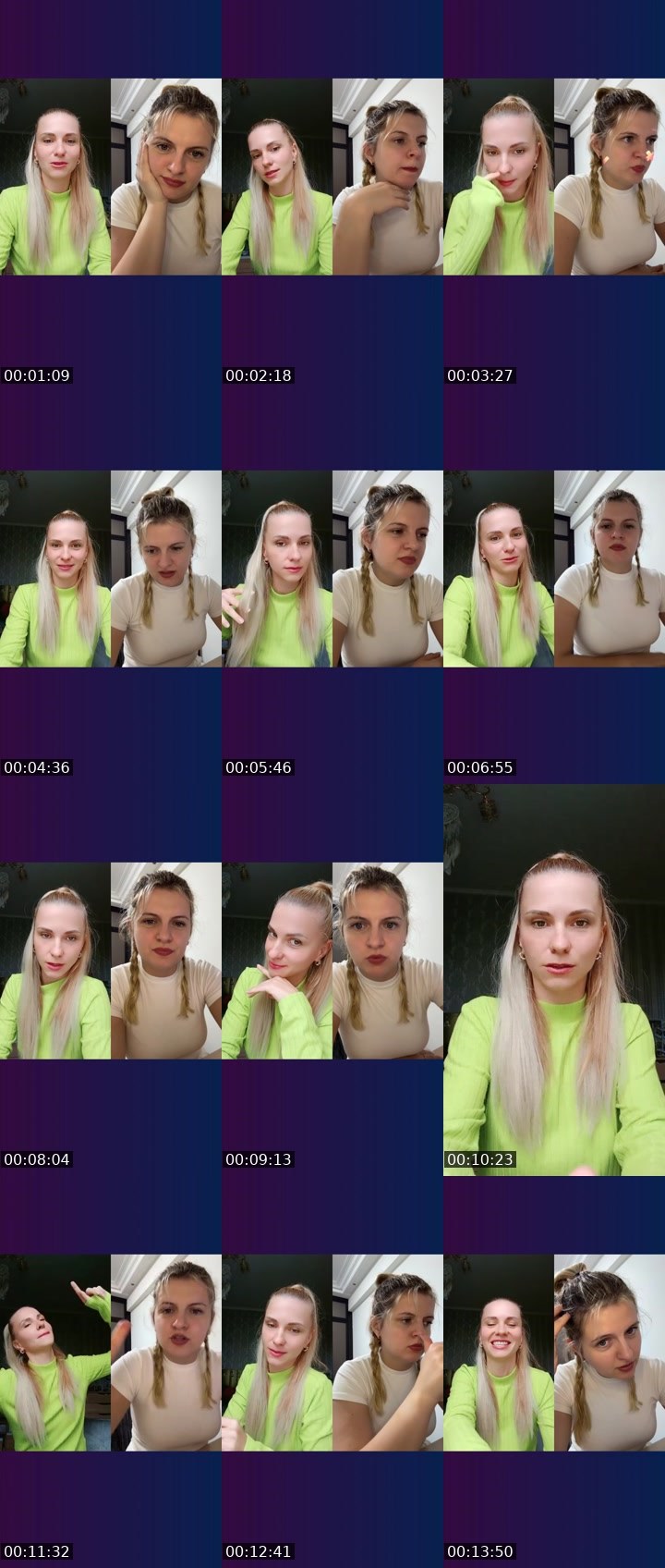 Contact-sheet preview of 🎀 Senorita 🎀's Liveme recording