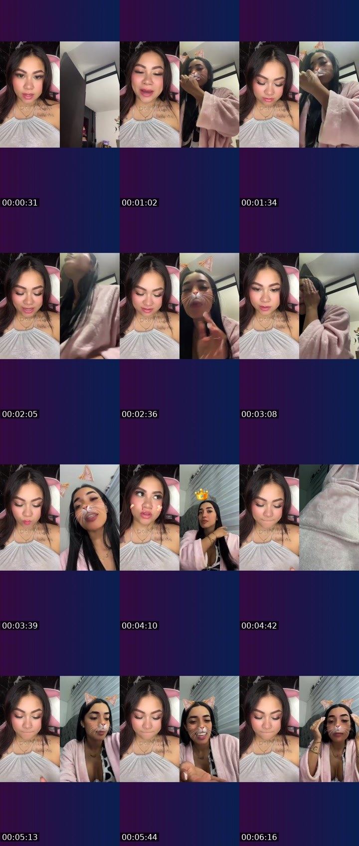Contact-sheet preview of 🦋🐬sofi✰Lღ🦋🧸's Liveme recording