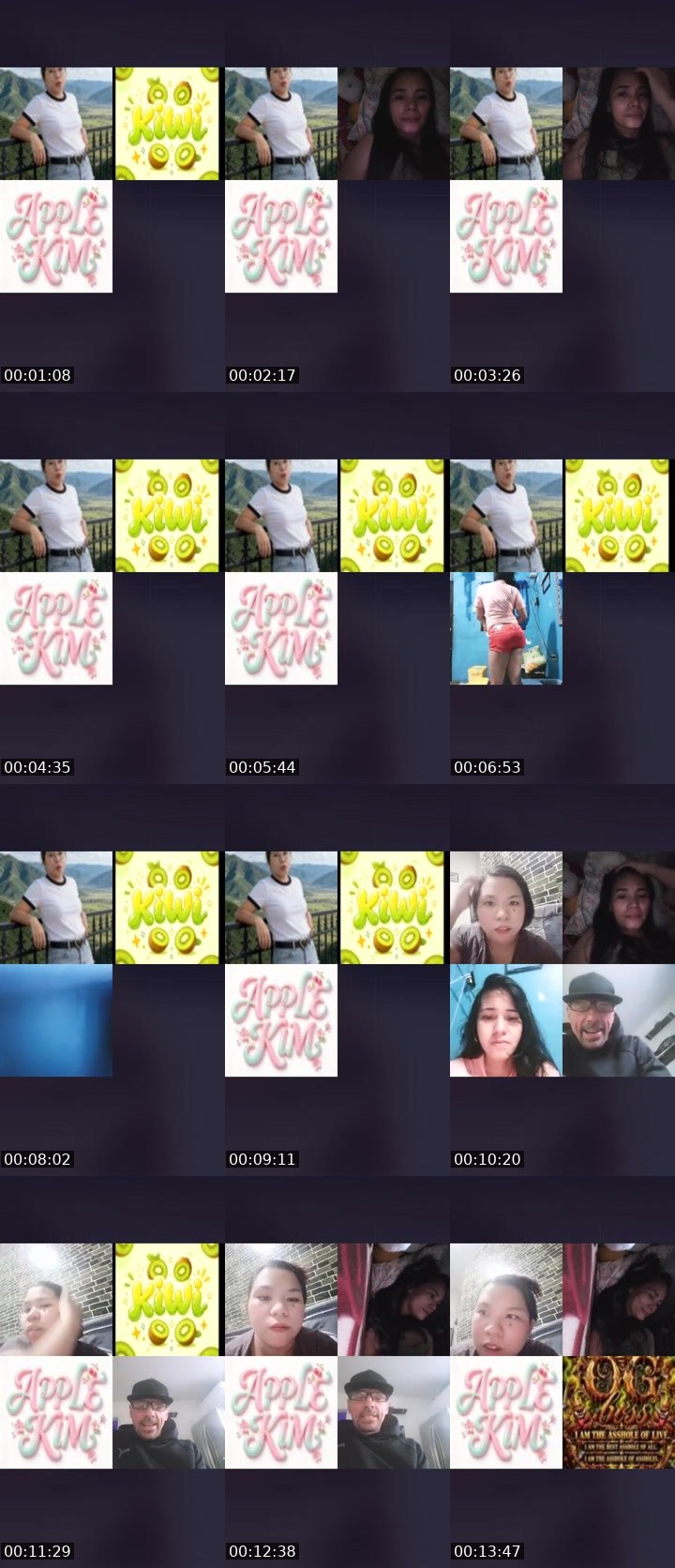 Contact-sheet preview of 🌶️JACKIE🫅🦢's Liveme recording