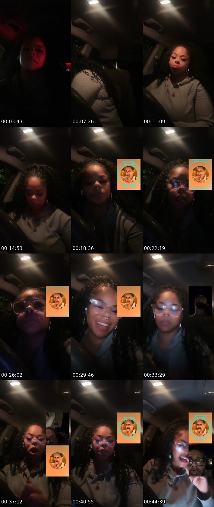 Contact-sheet preview of 🎭⃤ ČĤÚĹĂ 🇩🇴🇯🇲〽️'s Liveme recording