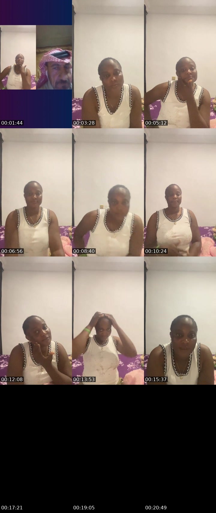 Contact-sheet preview of Happiness's Liveme recording