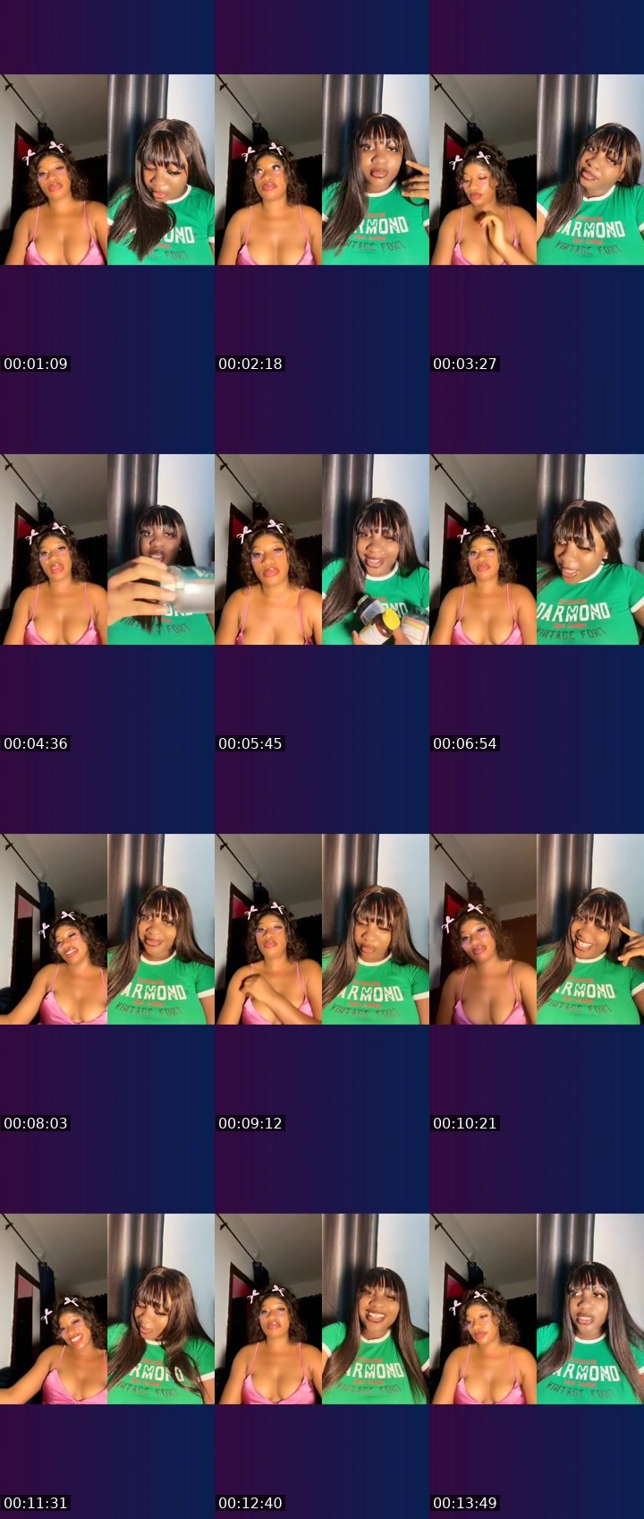 Contact-sheet preview of STAR✨🏦✊🏾's Liveme recording