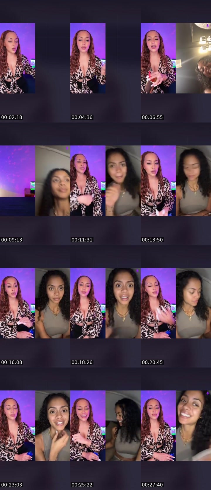 Contact-sheet preview of ¥A¥A THE GRANN¥👵🏼's Liveme recording